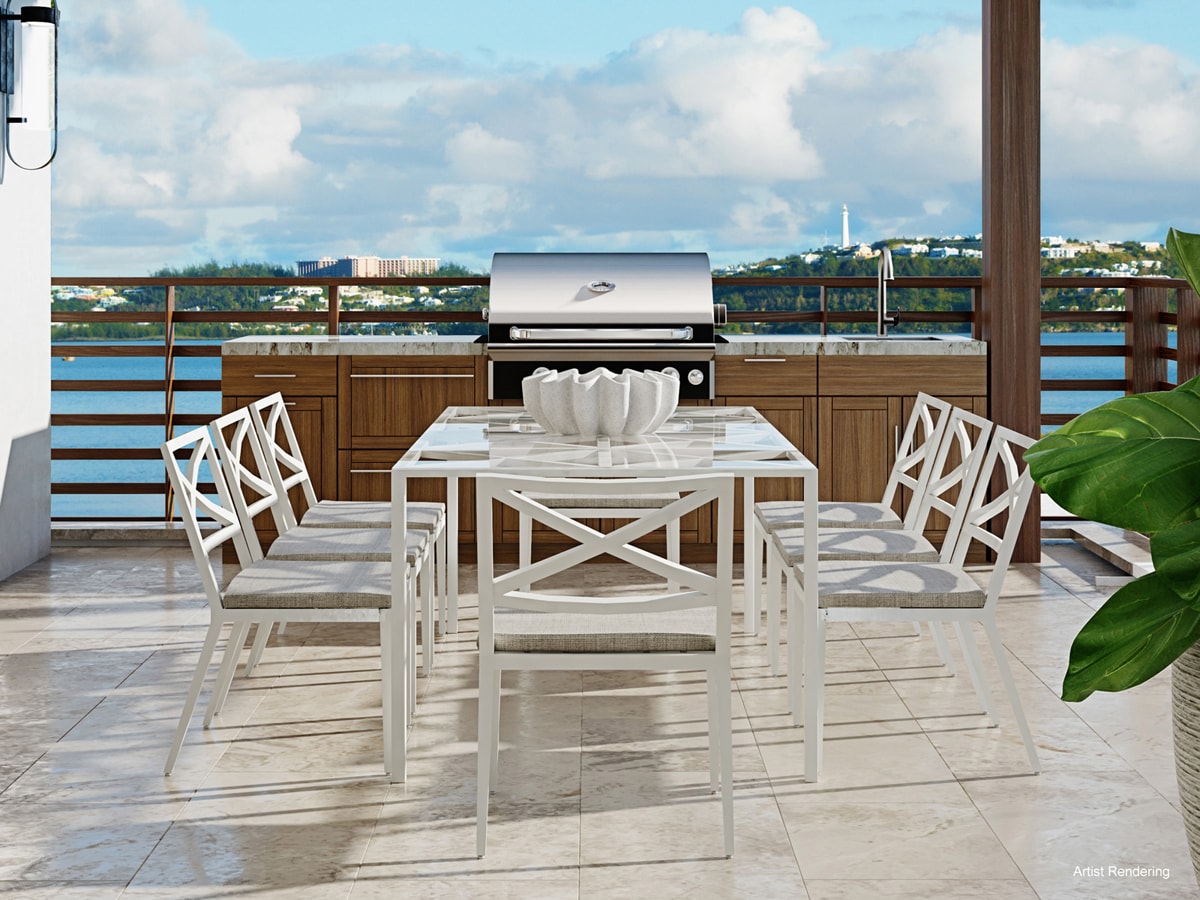Terrace Kitchen Bermuda Luxury Residence
